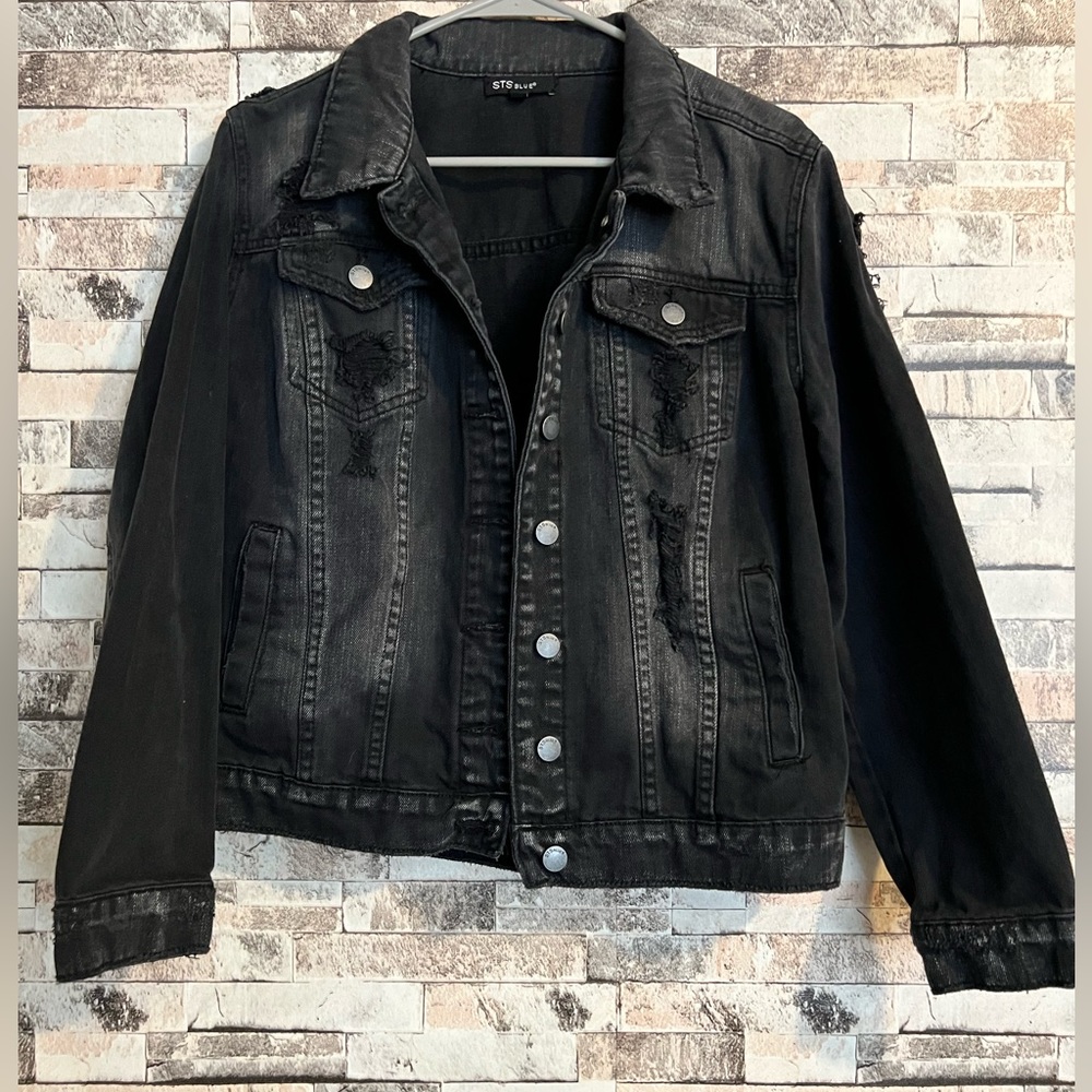 Black denim jacket